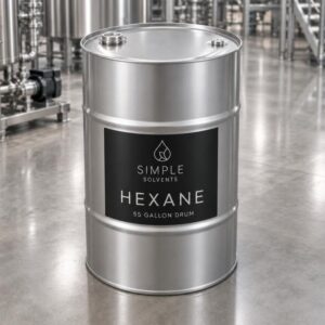 Hexane in a 55-gallon steel drum - Simple Solvents