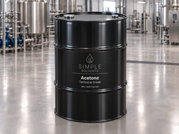 Acetone Technical Grade Bulk 55 Gallon Drum | Simple Solvents Acetone Technical Grade bulk 55 gallon drum for sale from Simple Solvents