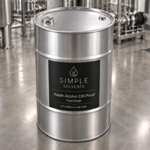 Apple Alcohol 190 Proof bulk 55 gallon drum for sale from Simple Solvents