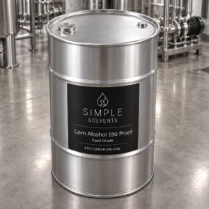 Corn Alcohol 190 Proof bulk 55 gallon drum for sale from Simple Solvents