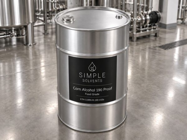 Corn Alcohol 190 Proof Bulk 55 Gallon Drum | Simple Solvents Corn Alcohol 190 Proof bulk 55 gallon drum for sale from Simple Solvents
