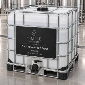 Corn Alcohol 190 Proof bulk 270 gallon tote for sale from Simple Solvents