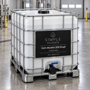 Corn Alcohol 200 Proof bulk 270 gallon tote for sale from Simple Solvents