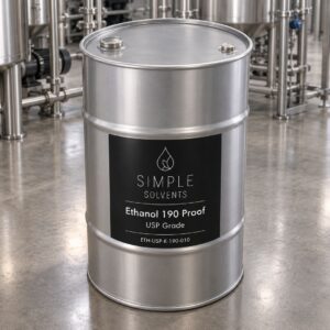Ethanol USP Grade 190 Proof bulk 55 gallon drum for sale from Simple Solvents