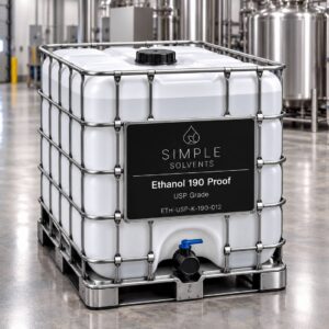 Ethanol USP Grade 190 Proof bulk 270 gallon tote for sale from Simple Solvents
