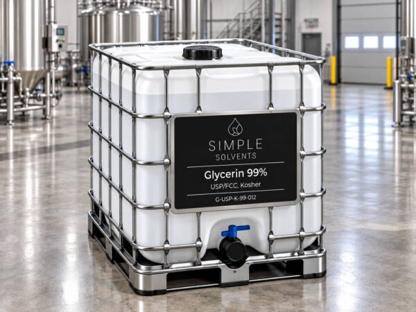 Glycerin 99% bulk 270 gallon tote for sale from Simple Solvents