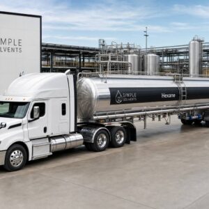 Hexane shipped by stainless steel bulk tanker truck - Simple Solvents