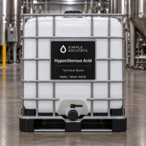 270 gallon IBC tote of Hypochlorous Acid (HOCl) Technical Grade sanitizing solution from Simple Solvents