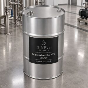 Isopropyl Alcohol 70% USP/FCC Grade bulk 55 gallon drum for sale from Simple Solvents