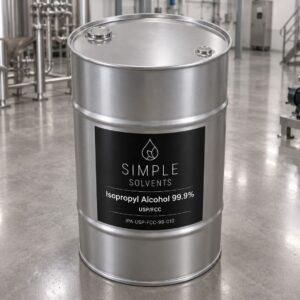 Isopropyl Alcohol 99.9% USP/FCC bulk 55 gallon drum for sale from Simple Solvents