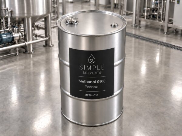 Methanol Technical Grade Bulk 55 Gallon Drum | Simple Solvents Methanol Technical Grade bulk 55 gallon drum for sale from Simple Solvents