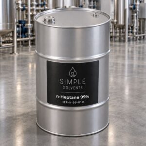 n-Heptane 99% bulk 55 gallon drum for sale from Simple Solvents