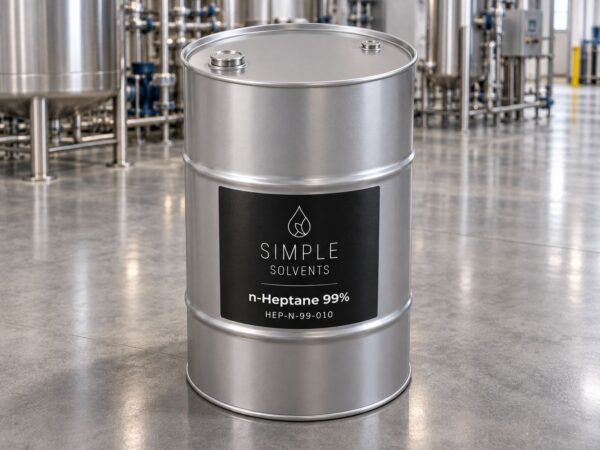 n-Heptane 99% bulk 55 gallon drum for sale from Simple Solvents