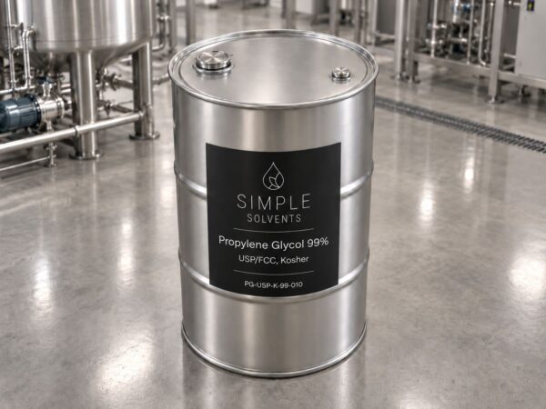 Propylene Glycol USP/FCC Bulk 55 Gallon Drum | Simple Solvents Propylene Glycol USP/FCC bulk 55 gallon drum for sale from Simple Solvents