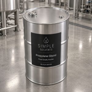Propylene Glycol Food Grade bulk 55 gallon drum for sale from Simple Solvents