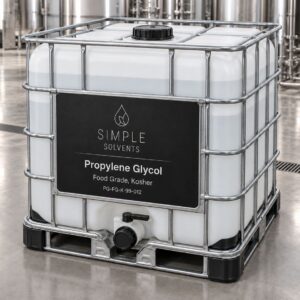 Propylene Glycol Food Grade bulk 270 gallon tote for sale from Simple Solvents