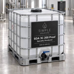 SDA 3C 200 Proof bulk 270 gallon tote for sale from Simple Solvents