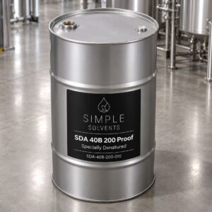 SDA 40B Corn Alcohol 200 Proof bulk 55 gallon drum for sale from Simple Solvents