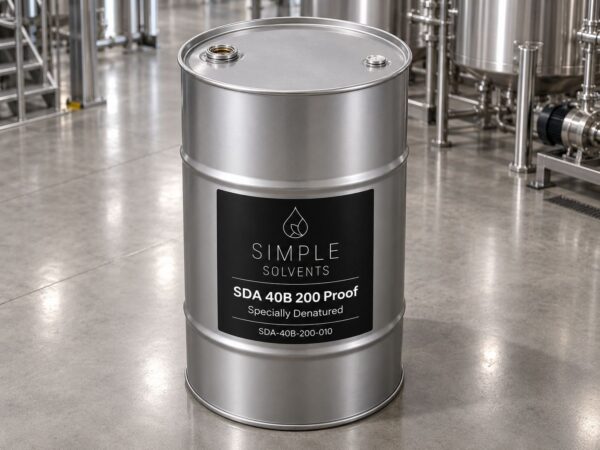 SDA 40B Corn Alcohol 200 Proof bulk 55 gallon drum for sale from Simple Solvents
