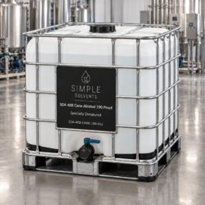 SDA 40B Sugar Cane Alcohol 190 Proof bulk 270 gallon tote for sale from Simple Solvents