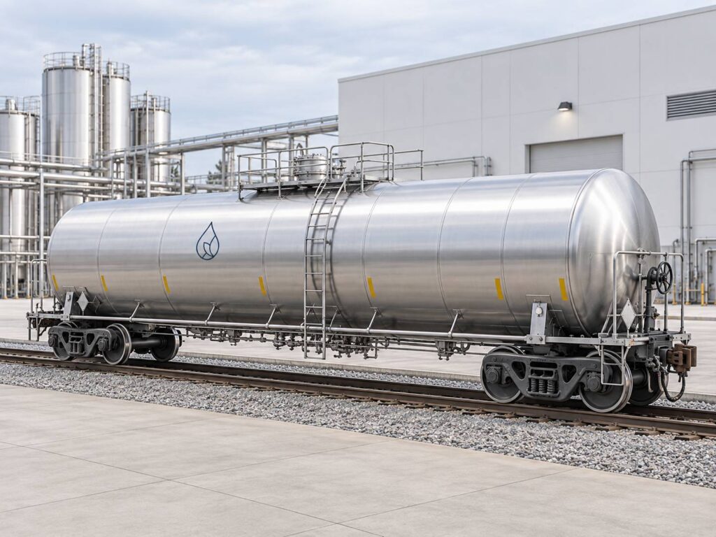 Sugar Cane Alcohol 190 Proof shipped by stainless steel bulk railcar car - Simple Solvents