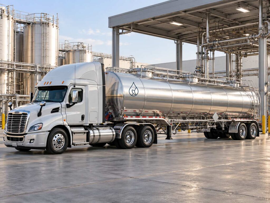Sugar Cane Alcohol 190 Proof shipped by stainless steel bulk tanker truck - Simple Solvents