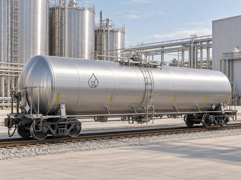 Wheat Alcohol 190 Proof shipped by stainless steel rail tank car - Simple Solvents