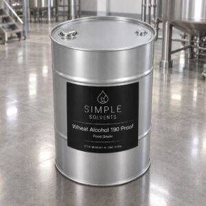 Wheat Alcohol 190 Proof bulk 55 gallon drum for sale from Simple Solvents