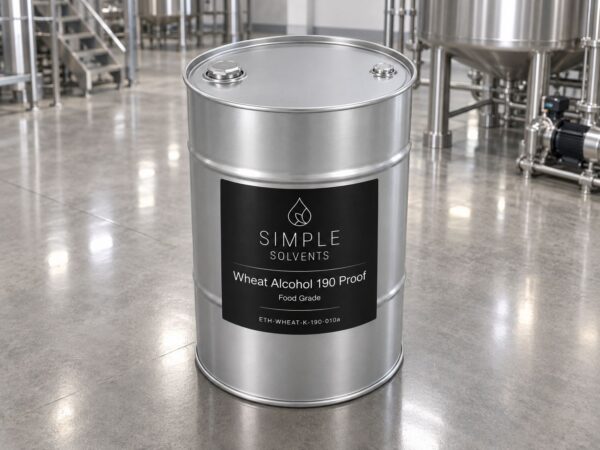 Wheat Alcohol 190 Proof bulk 55 gallon drum for sale from Simple Solvents