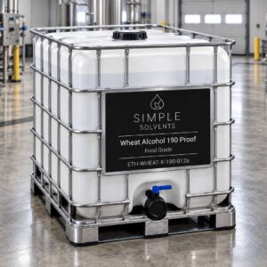 Wheat Alcohol 190 Proof bulk 270 gallon tote for sale from Simple Solvents