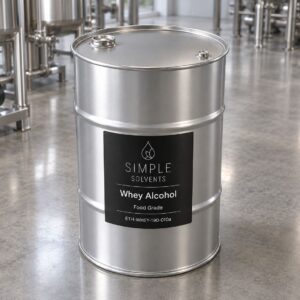 Whey Alcohol 190 Proof bulk 55 gallon drum for sale from Simple Solvents